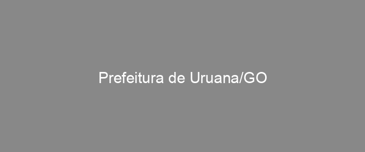 Provas Anteriores Prefeitura de Uruana/GO